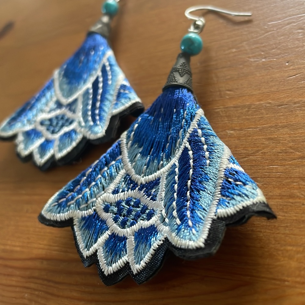 Large Summer Boho Statement Earrings - image 2
